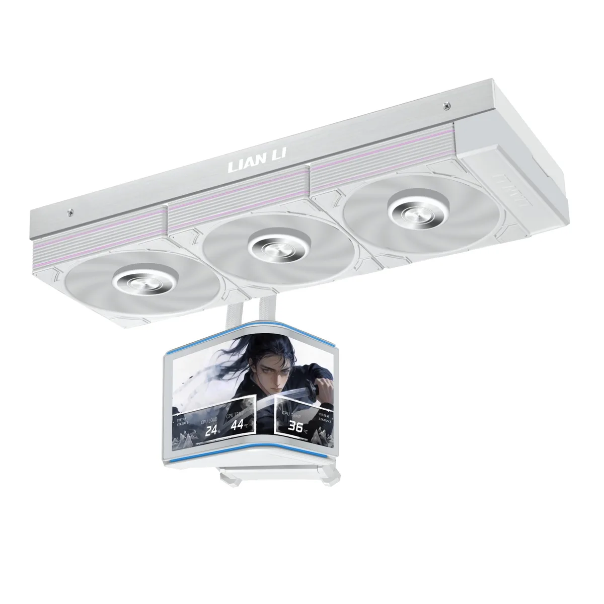 Lian Li Lian Li Hydroshift II OLED Curved 360P28 V2 liquid cooler White — product photo