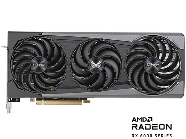 Sapphire NITRO+ Radeon RX 6800 XT graphics card with triple-fan cooler and silver backplate