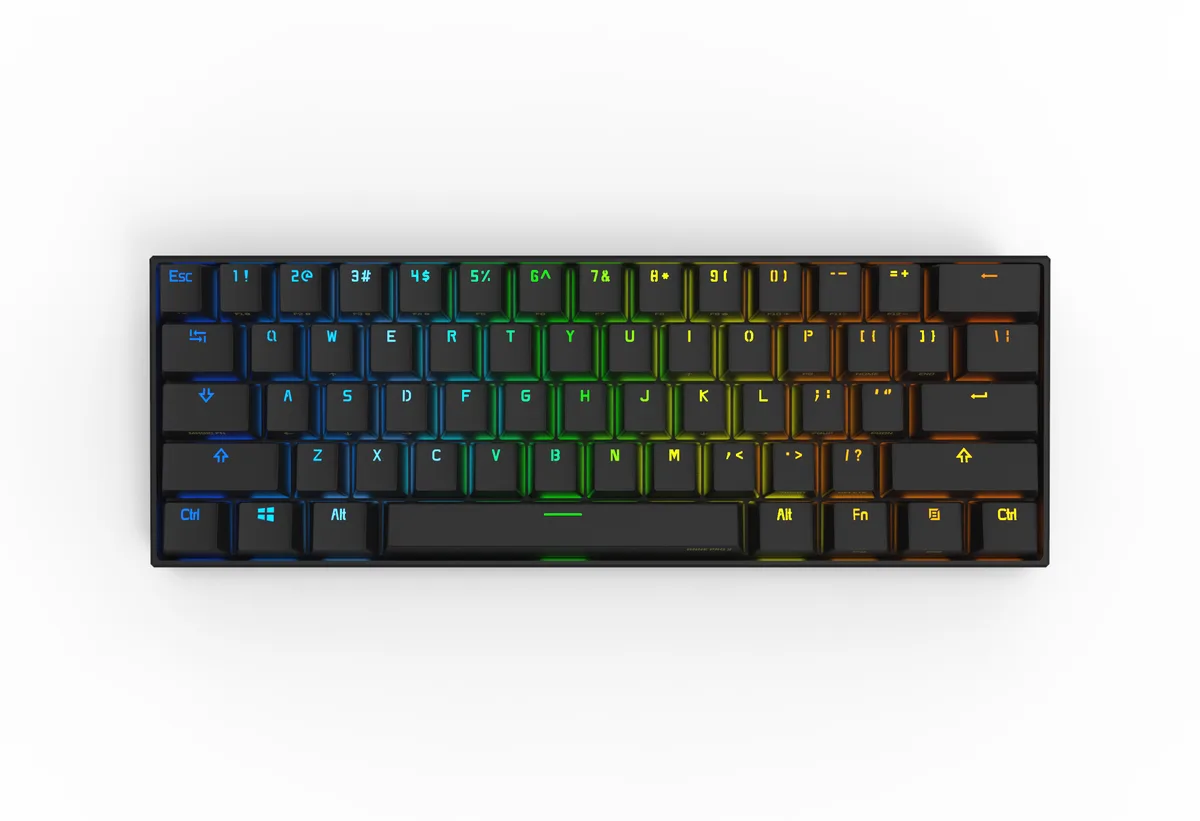Anne Pro Anne Pro 2 60% Mechanical Gaming Keyboard Gateron Red Switch Black — 商品写真