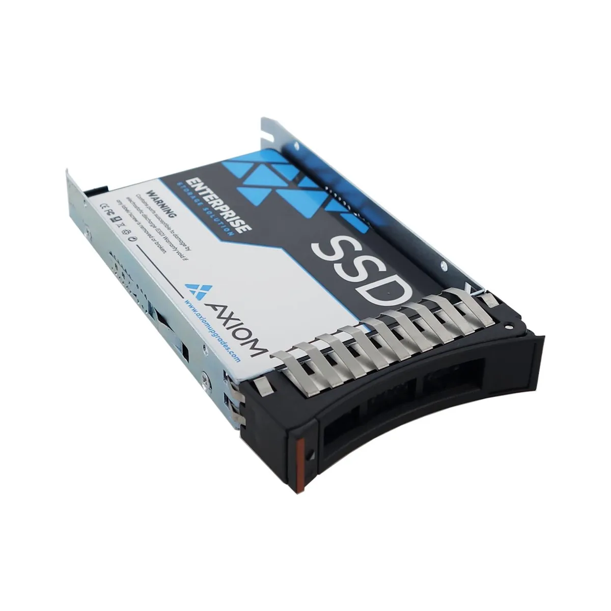 Silver 2.5 inch SATA enterprise SSD with hot-swap tray