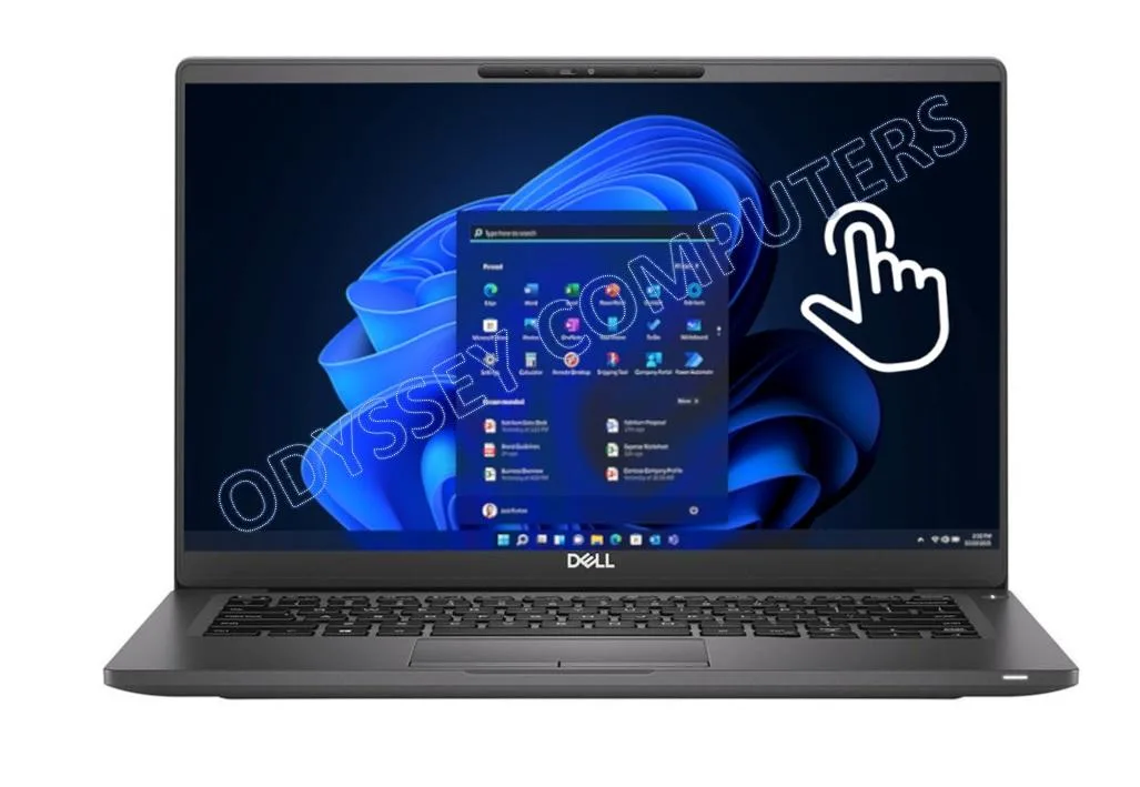 Silver 14 inch touchscreen laptop closed, thin profile, Dell branding