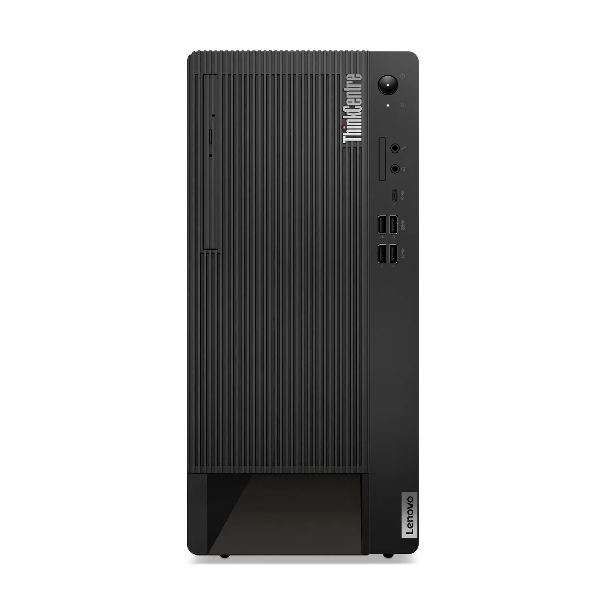 Black tower desktop PC, vertical form factor, matte finish