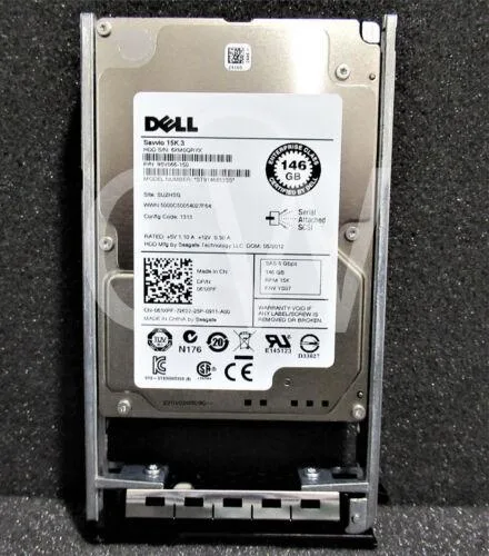 Small silver 2.5 inch SAS hard drive with exposed circuit board