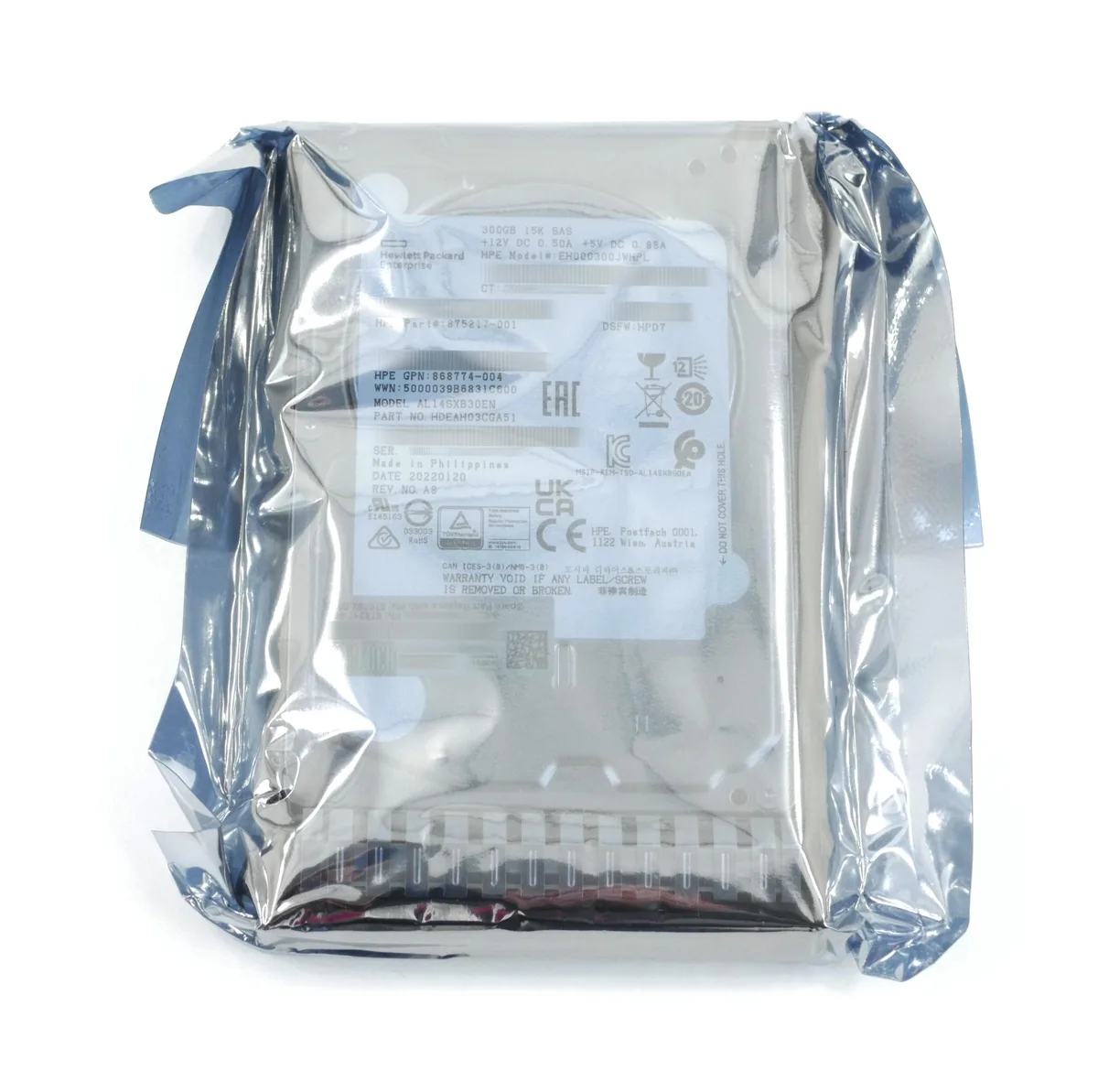 HPE HPE 300GB SAS 12Gb/s 15K RPM 2.5" SFF EH000300JWHPL internal hard drive — ภาพสินค้า