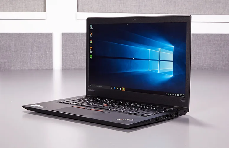 Black 14 inch ThinkPad T460S laptop closed lid matte finish