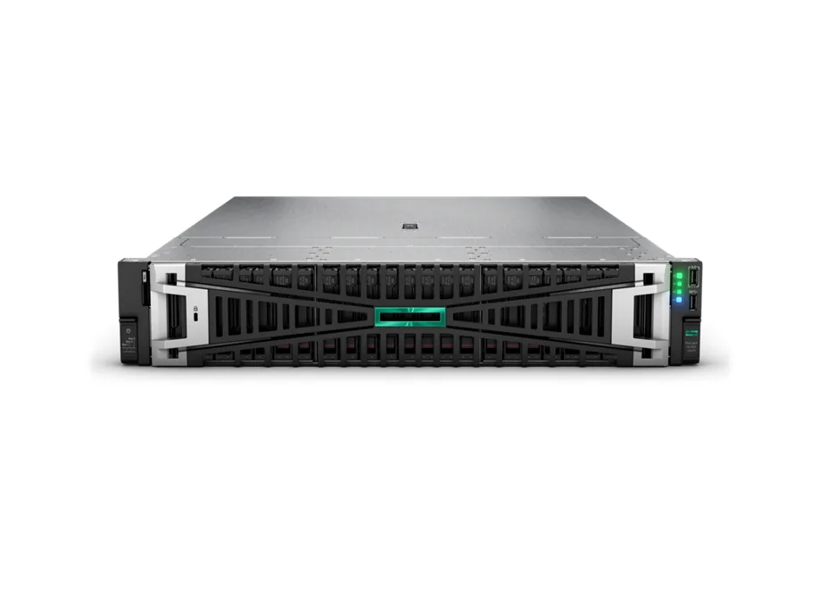 HPE HPE ProLiant DL345 Gen11 P66777-B21 rack server EPYC 9124 16-core 3.0GHz 32GB 8SFF MR408i-o 800W — productfoto