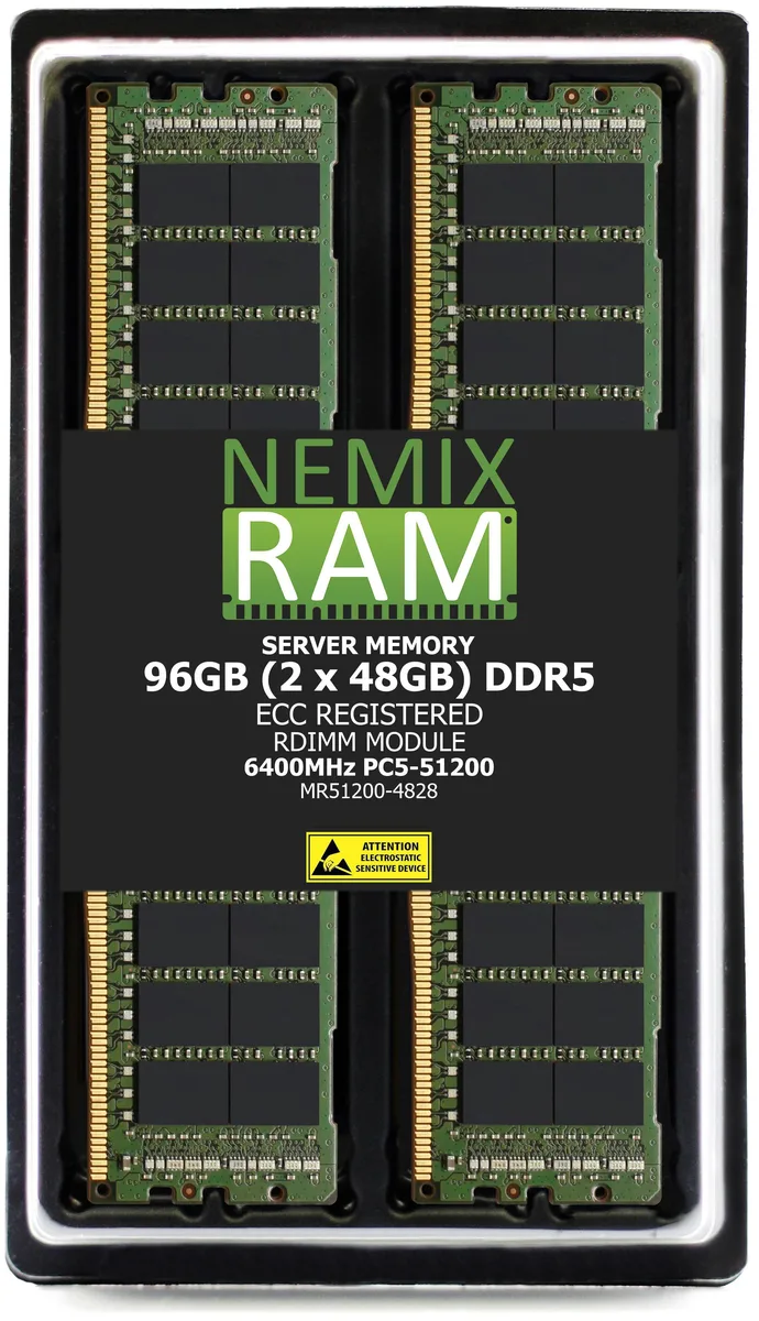NEMIX RAM NEMIX RAM DDR5 6400 96GB (2x48GB) ECC Registered RDIMM Supermicro H14DSG-O-CPU — zdjęcie produktu