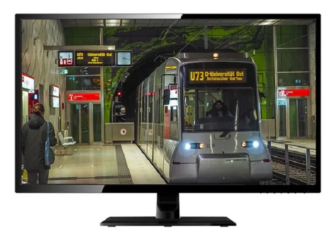 Black 27 inch LED monitor with BNC and HDMI ports