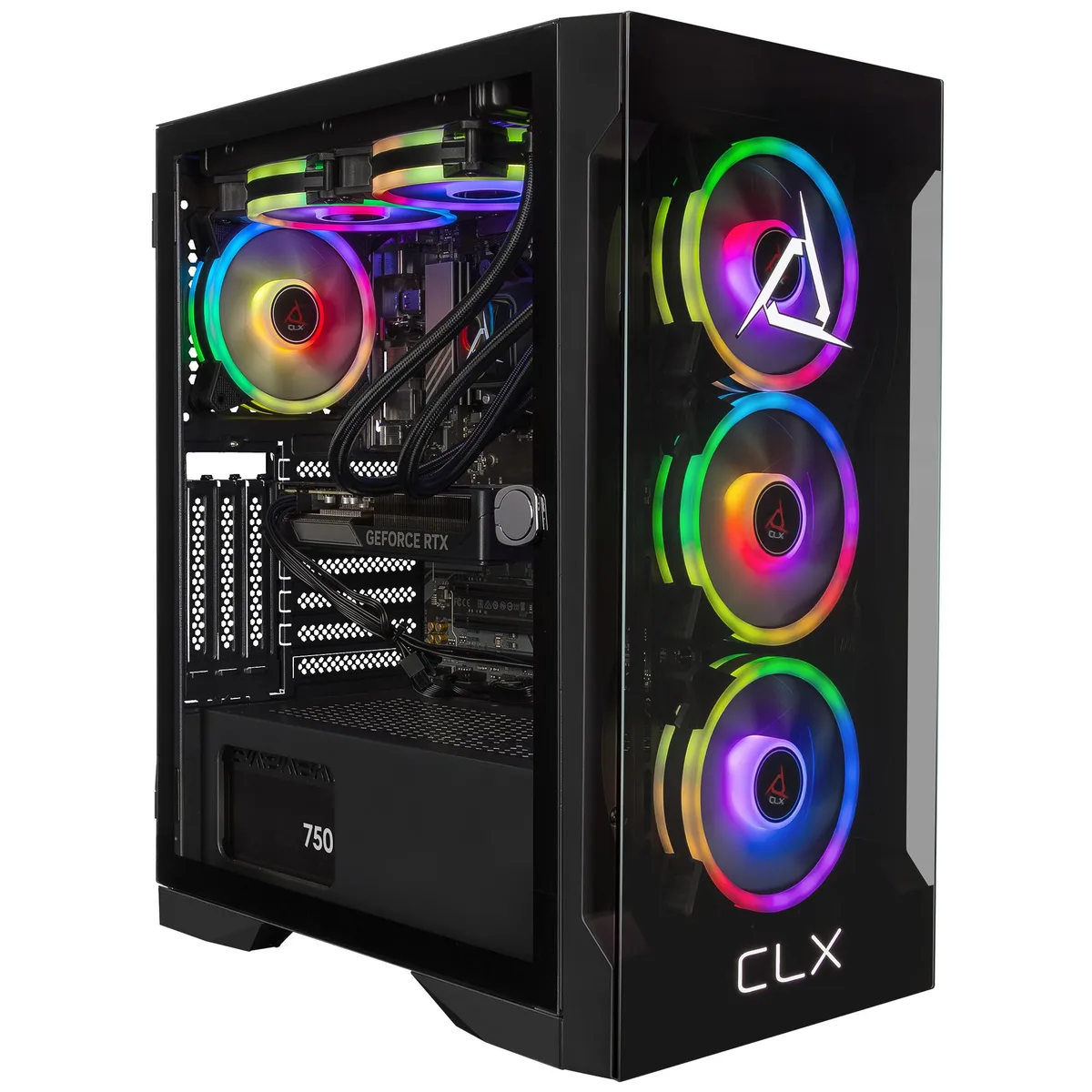 CLX Gaming CLX Gaming TGMSETRTA5504BM gaming PC Ryzen 7 9700X 32GB DDR5 RTX 5060 Ti 16GB GDDR7 2TB NVMe — photo du produit