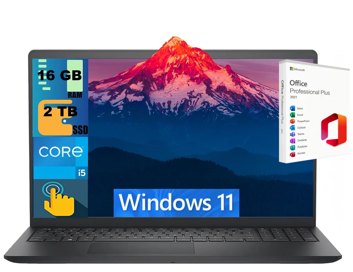 DELL DELL Inspiron 15 laptop i5-1334U 16GB 2TB 15.6 FHD Touch Windows 11 Home Office 2021 — photo du produit