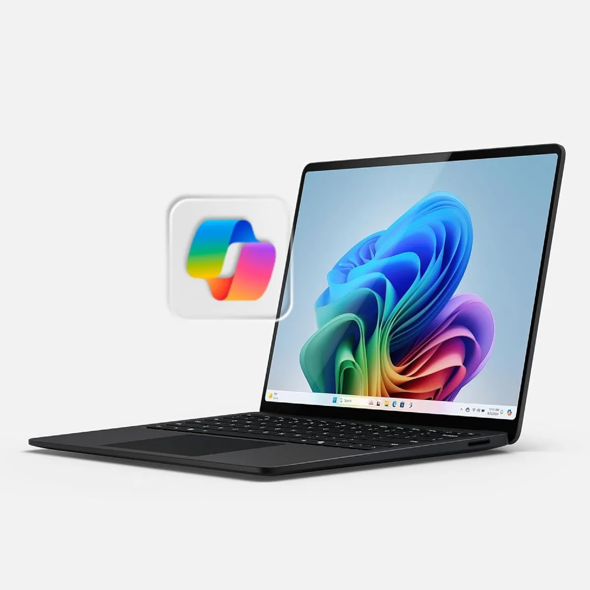 Black 13.8 inch touchscreen laptop, thin and light