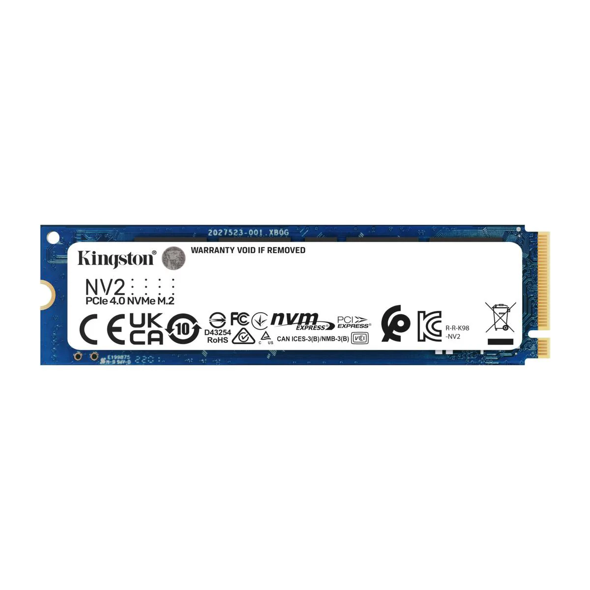 Green circuit board M.2 2280 SSD with black controller and silver label
