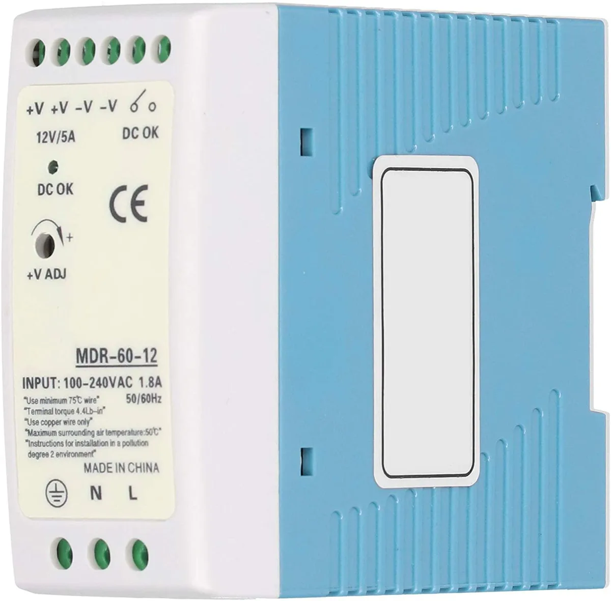 myVolts myVolts MDR-60-12 12V 5A 60W power supply — photo du produit