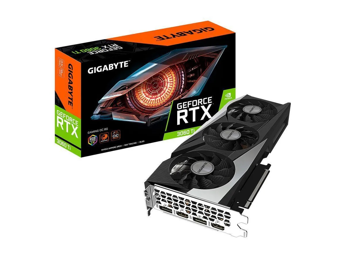 GIGABYTE GIGABYTE GeForce RTX 3060 Ti Gaming OC 8GB graphics card — product photo