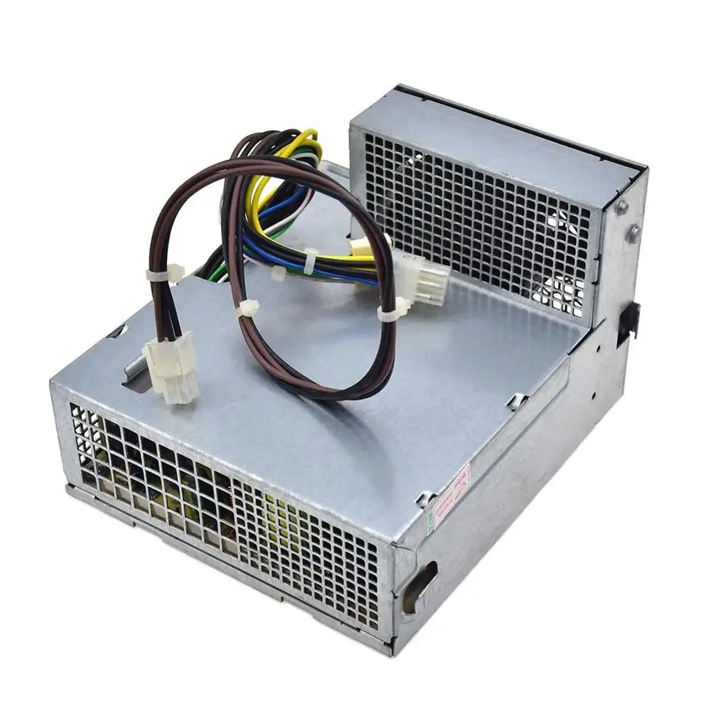 Compact black ATX power supply unit with ventilation grille