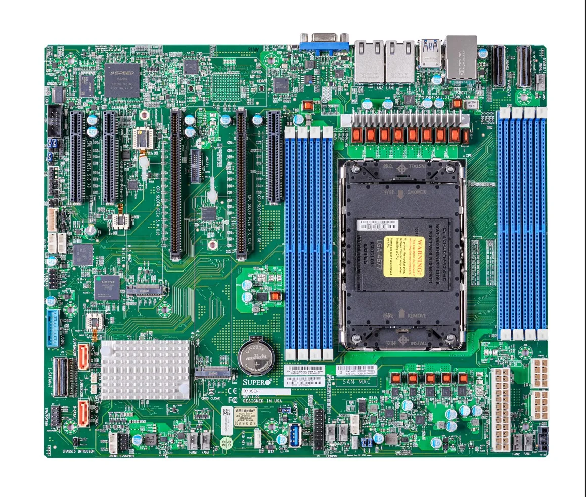 Supermicro Supermicro MBD-X13SEI-F-O server motherboard LGA 4677 8 DIMM DDR5 256GB 10 SATA — 商品写真