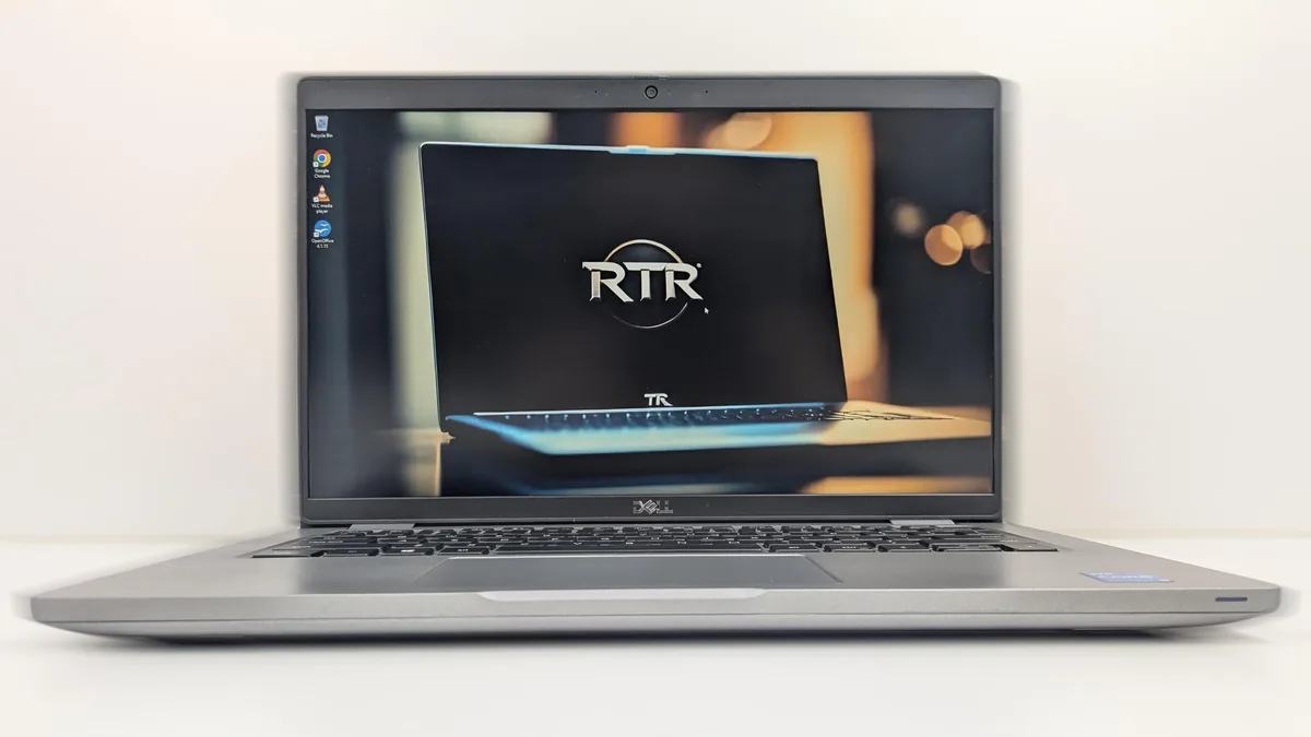 Silver Dell Latitude 5410 laptop closed 14 inch FHD screen
