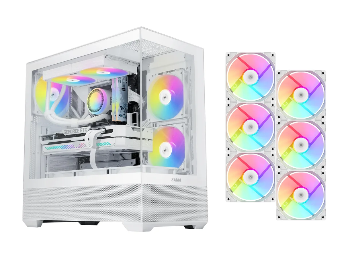 SAMA SAMA V40 White ATX Mid Tower PC Case — product photo