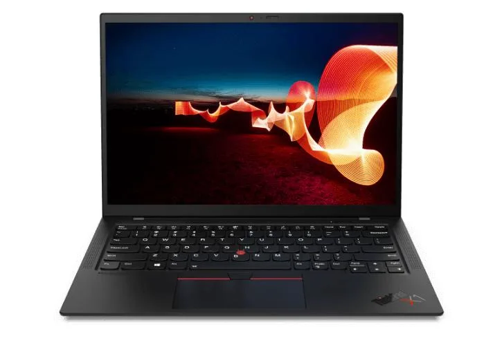 Black 14.0 inch ThinkPad X1 Carbon laptop closed lid matte finish
