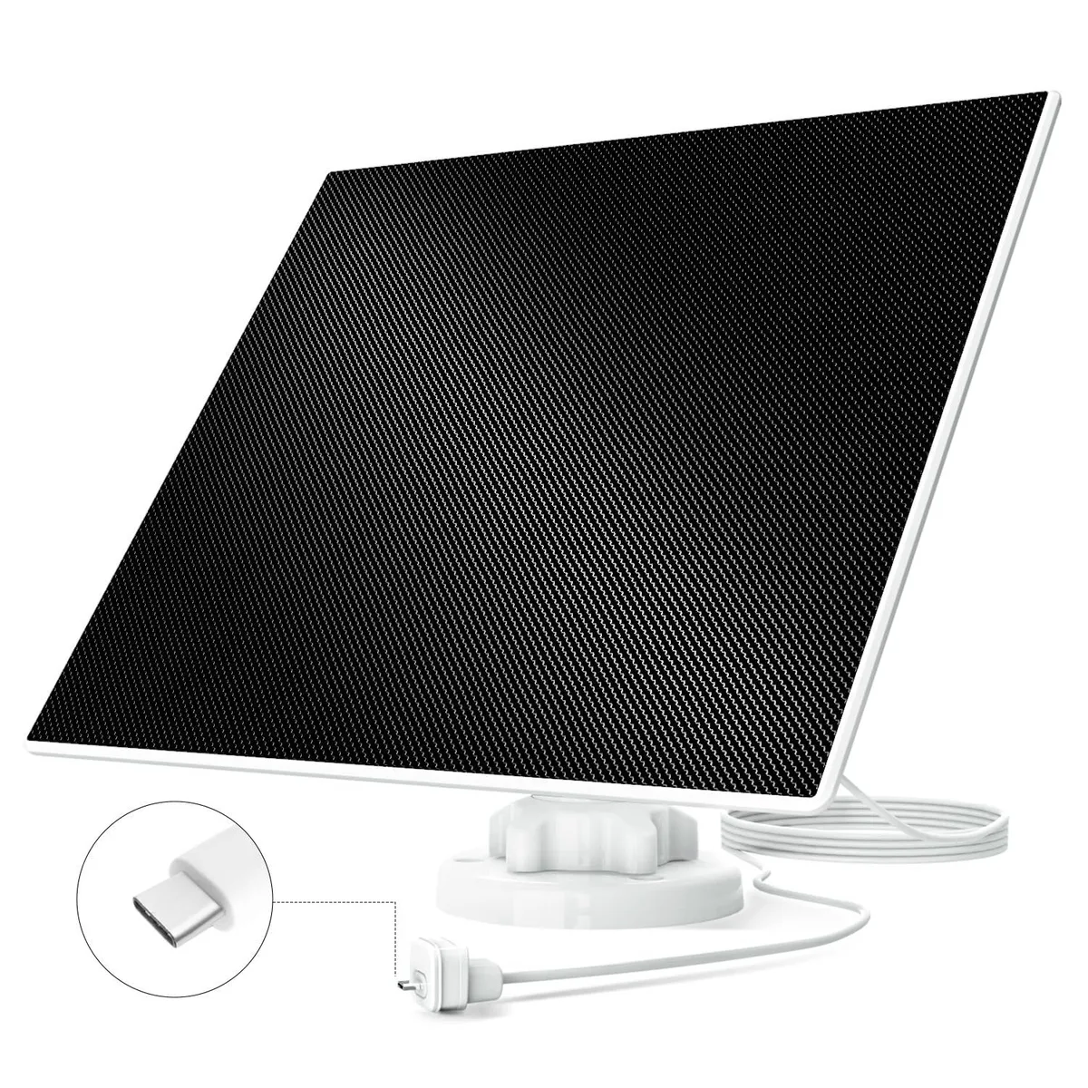  Dzees D3 5W Solar Panel USB-C 10ft Cable IP65 Black — termékfotó