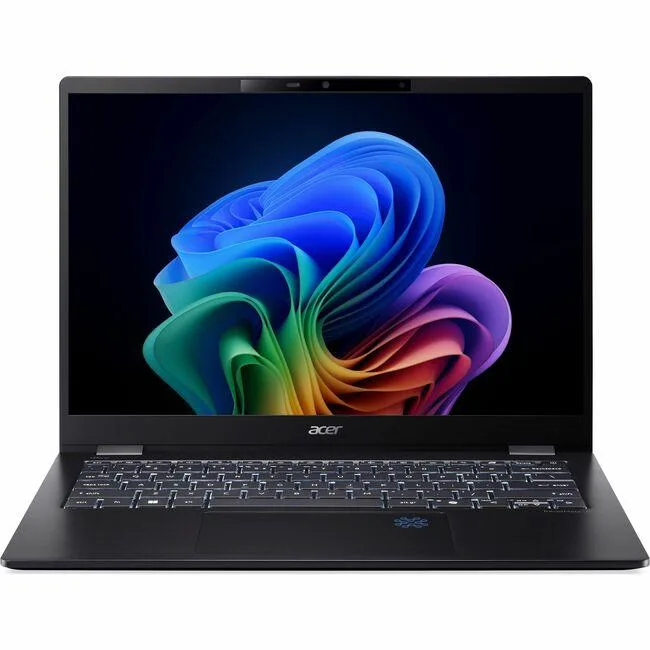 Black 14 inch laptop with English keyboard and webcam