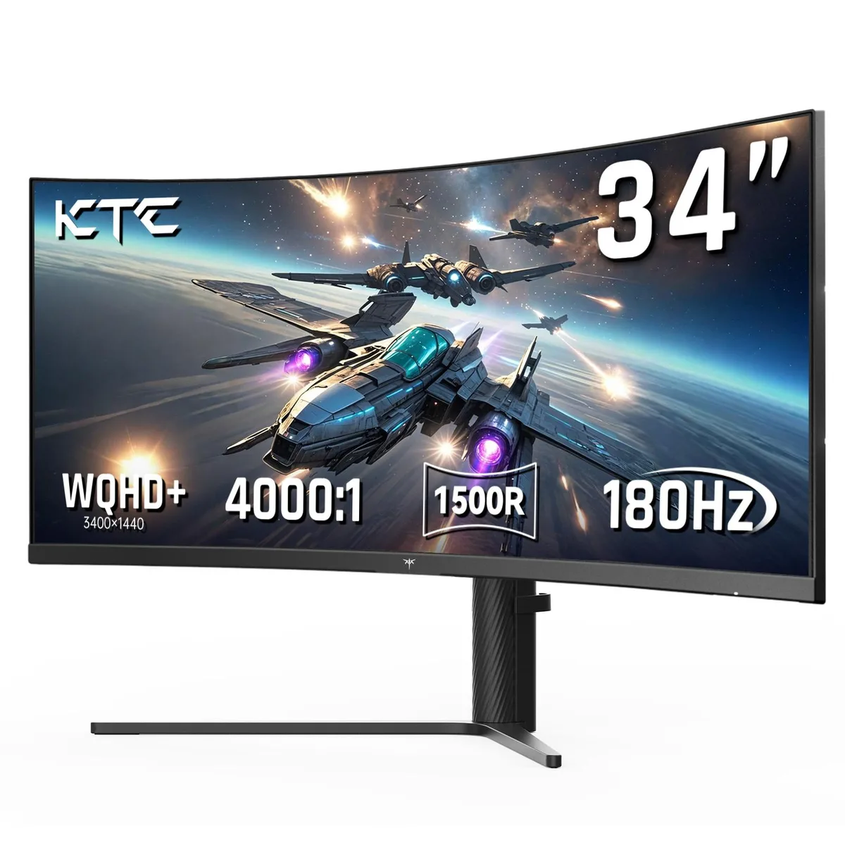 KTC KTC H34S5 34" 3440x1440 180Hz curved gaming monitor — Produktfoto