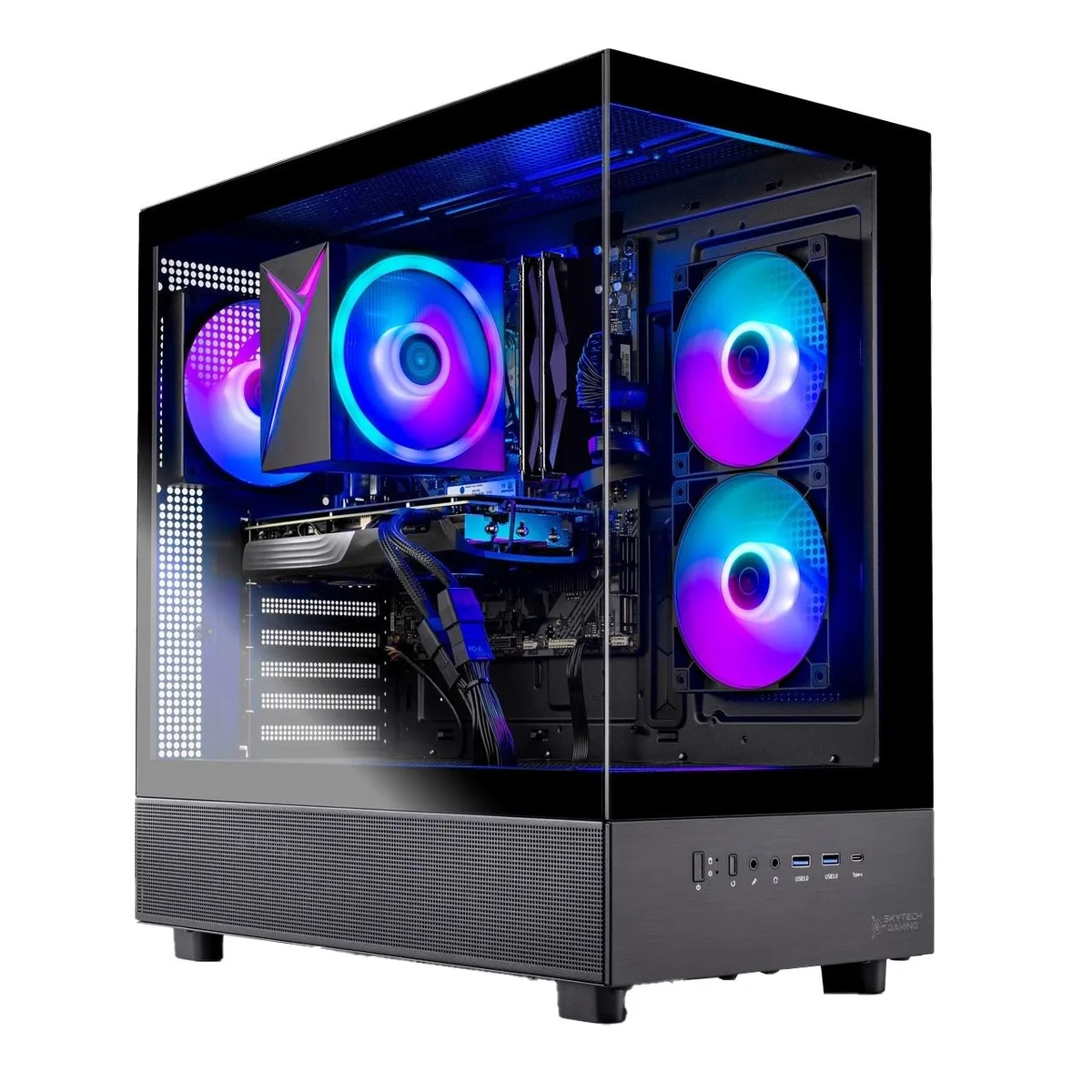 Skytech Skytech Azure 3 gaming PC, i5-14400F, RTX 5060 Ti 8GB, 16GB DDR4, 1TB NVMe — product photo
