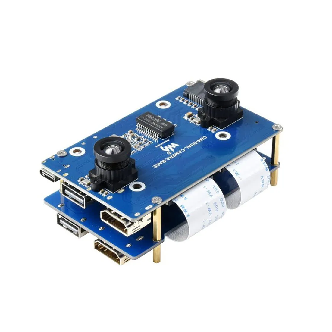 LORDWORLD LORDWORLD Binocular Camera Base Board for CM4 with Expander & FFC Cable — 제품 사진