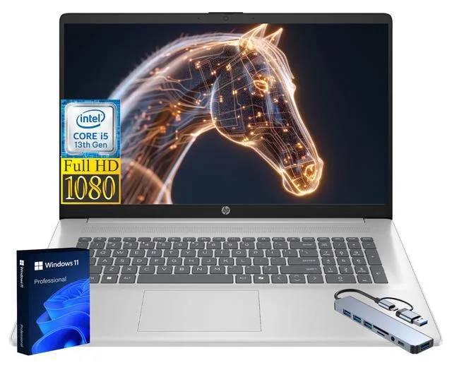 HP HP 17 laptop Intel Core i5-1334U 12GB 1TB SSD Windows 11 Pro Silver — photo du produit