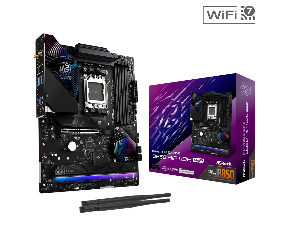 ASRock ASRock B850 Riptide WiFi AMD motherboard — photo du produit