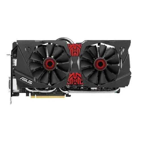 ASUS Strix GTX 980 dual-slot graphics card with twin fans, silver and black finish