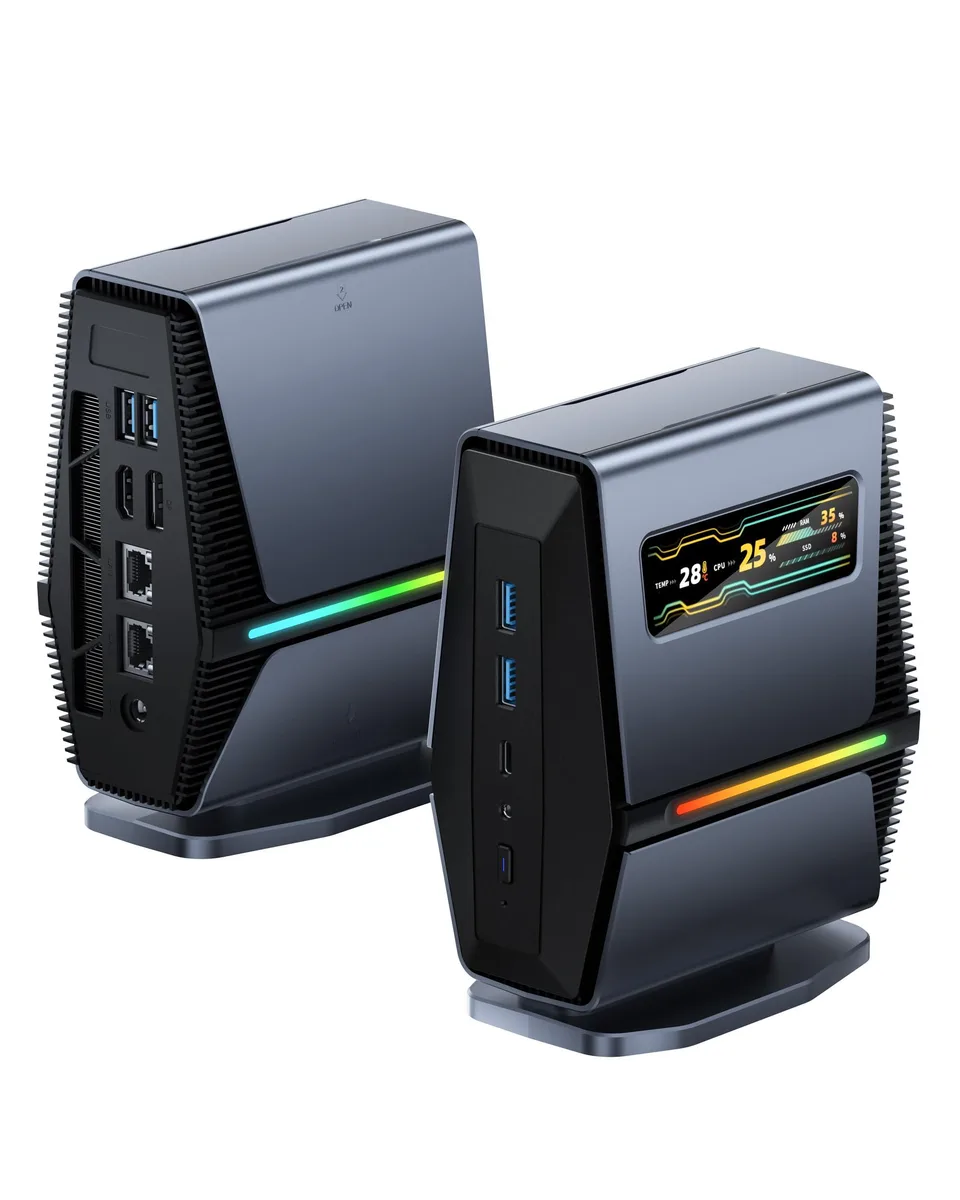 KOOFORWAY KOOFORWAY Mini PC Ryzen 7 8745HS 16GB DDR5 1TB SSD Silver Gray — product photo