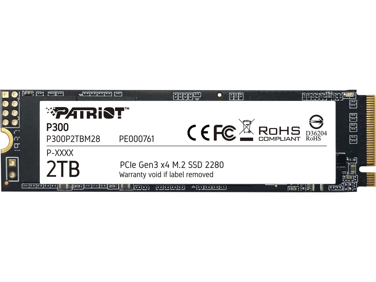 Patriot Memory Patriot Memory P300P2TBM28 2TB M.2 2280 PCIe Gen3 x4 NVMe 1.3 internal SSD — product photo