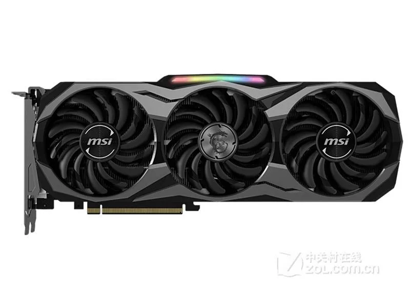 MSI GeForce RTX 2080Ti Duke graphics card with triple-fan cooler in black and silver finish