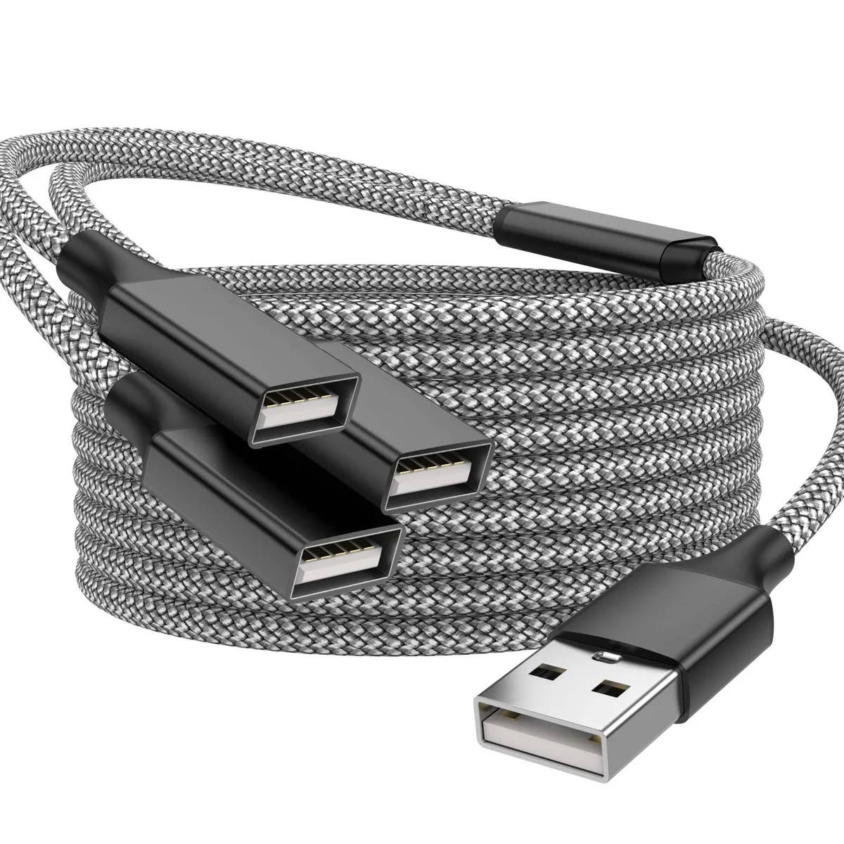  Vision USB-3USB100CM-BALK USB 2.0 Splitter 1 Male to 3 Female 3.3 ft Black — zdjęcie produktu