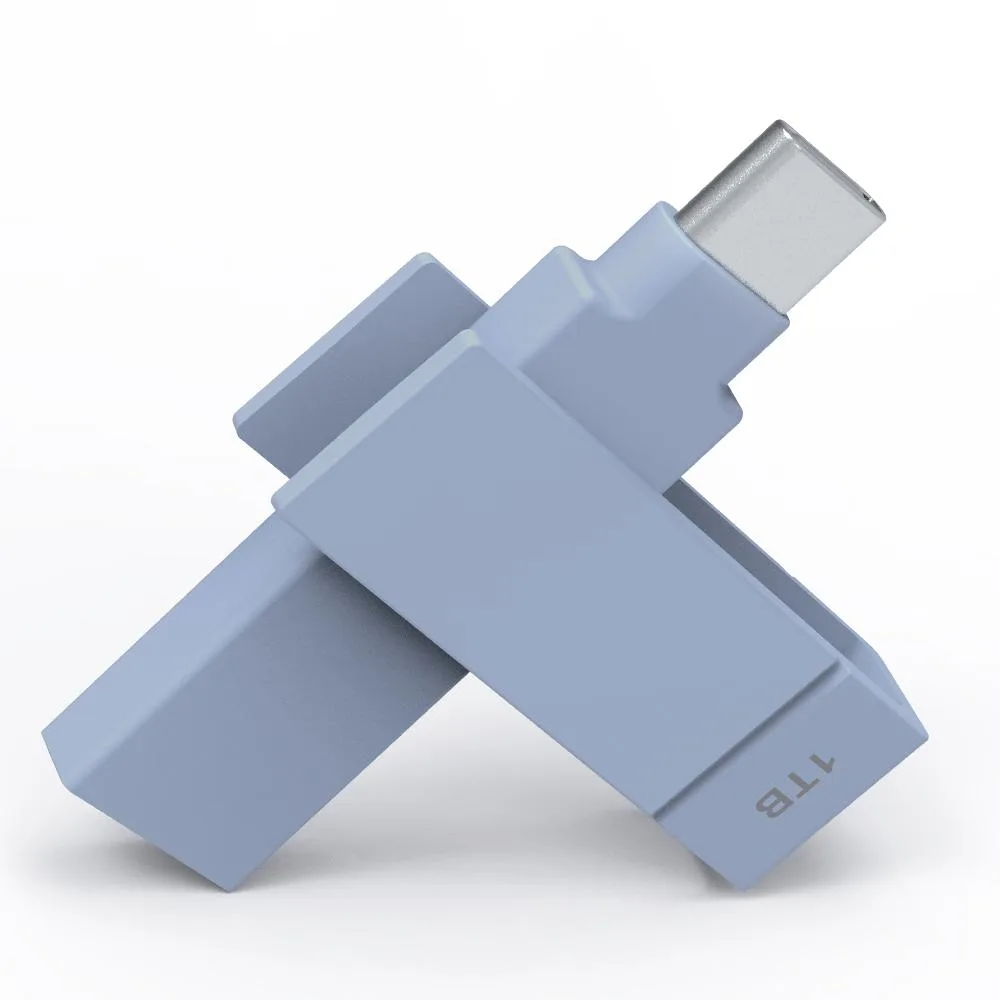 PIODATA PIODATA iXflash 1TB USB 3.2 Gen 1 USB-A &amp; USB-C Blue — foto produk