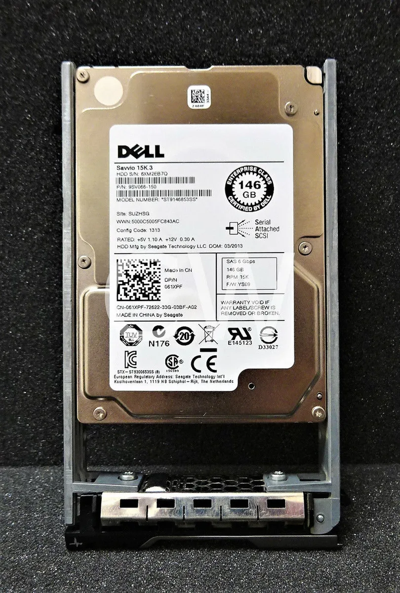 DELL DELL 61XPF 146GB 15000RPM 2.5" SAS internal hard drive — ürün fotoğrafı
