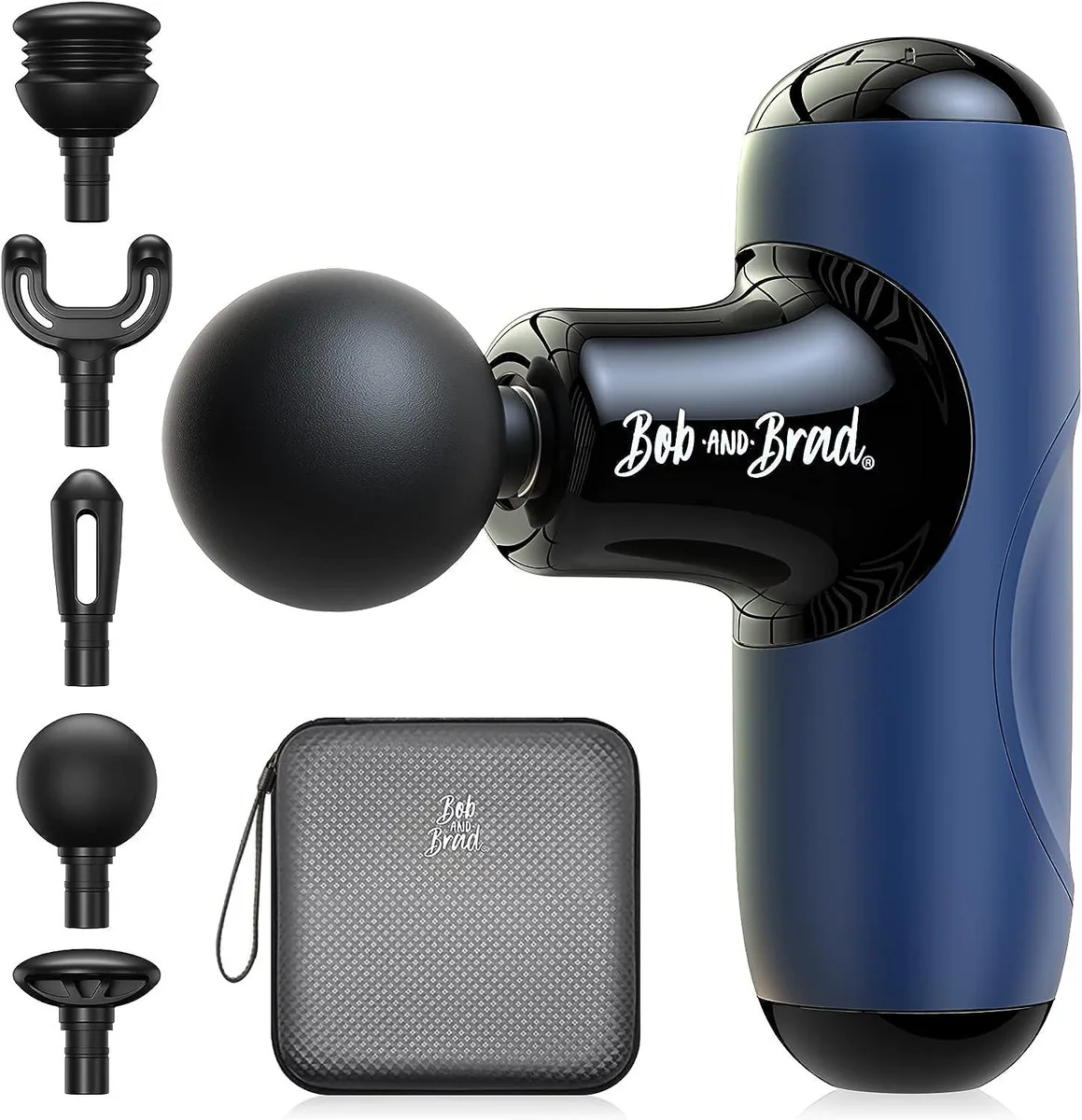 Bob and Brad Bob and Brad QL/MINI.Q2-D Massage Gun Blue 25W 2lbs 7.68×7.48×2.95in — foto produk