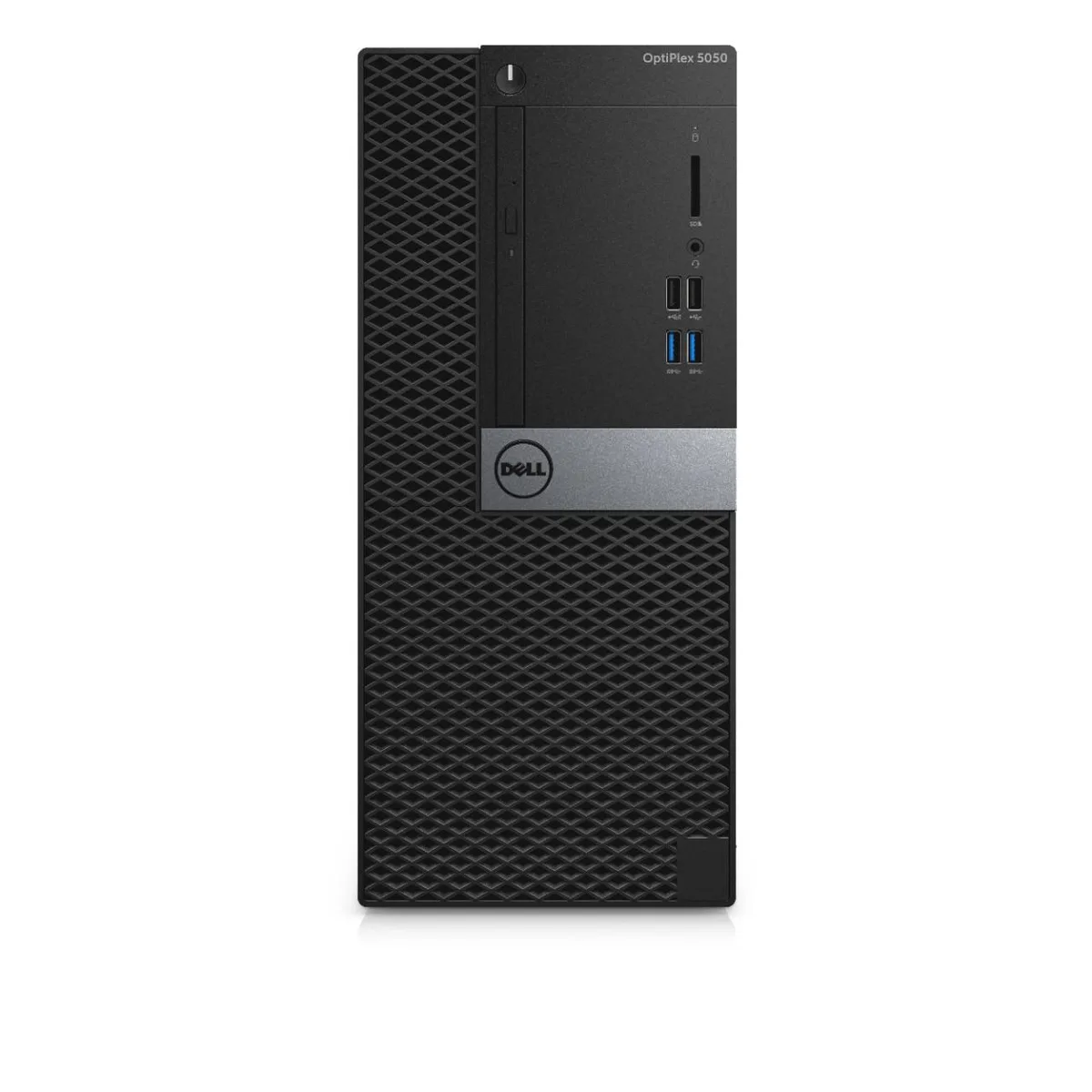 Black Dell OptiPlex 5050 tower desktop standing upright