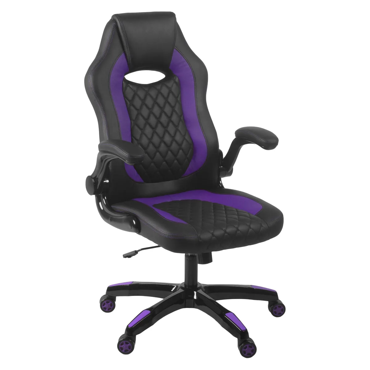 Regency Seating, Inc. Regency Seating, Inc. Archeus Gaming Chair Black/Purple Lumbar Support — 商品写真