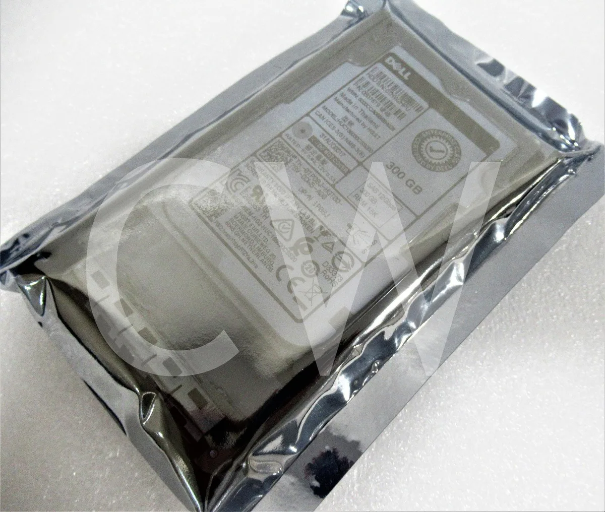 Silver 2.5 inch SAS hard drive with Dell label