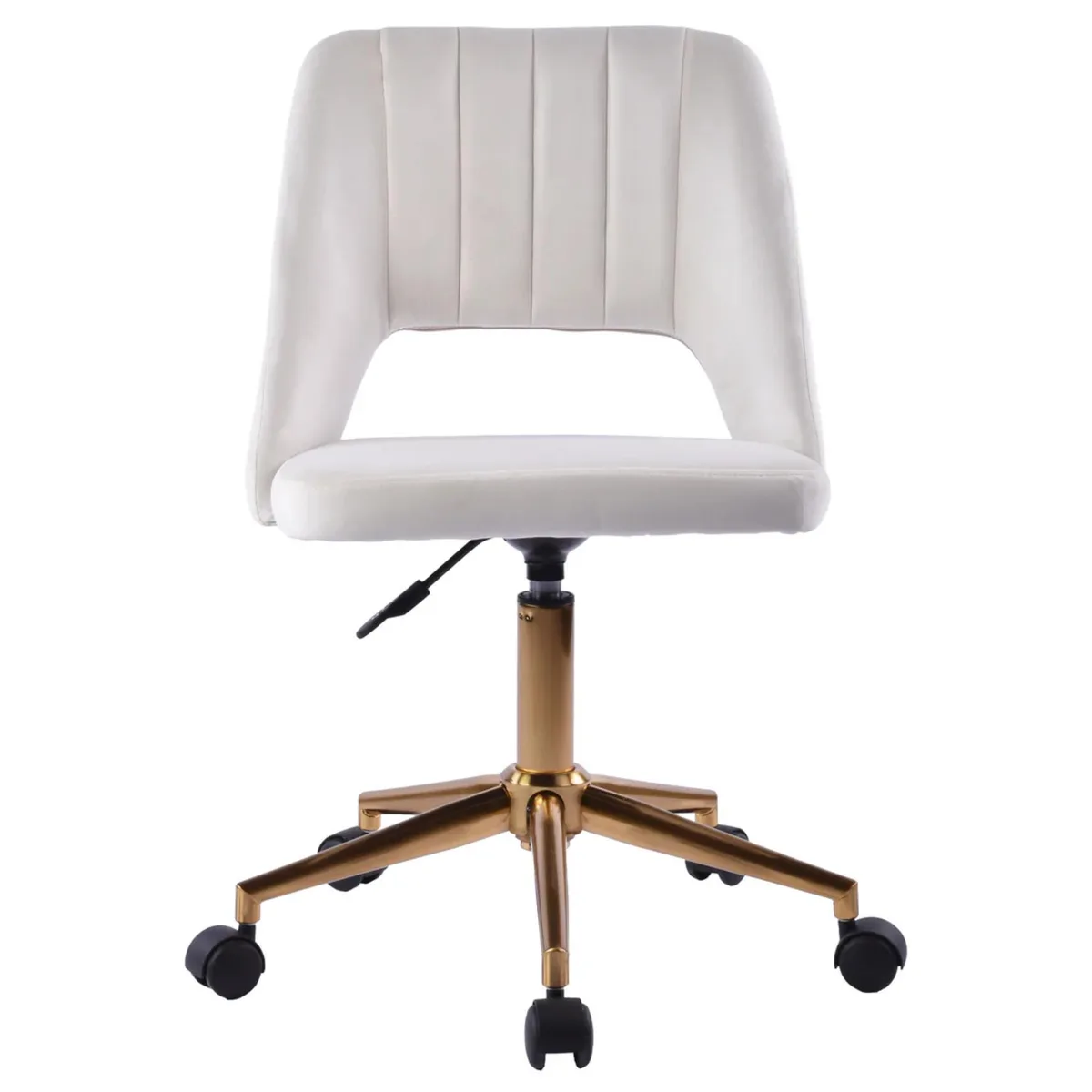 Impressions Vanity Company Impressions Vanity Company Maya Swivel Vanity Chair White IVFC-D8441-WHTV — 商品照片