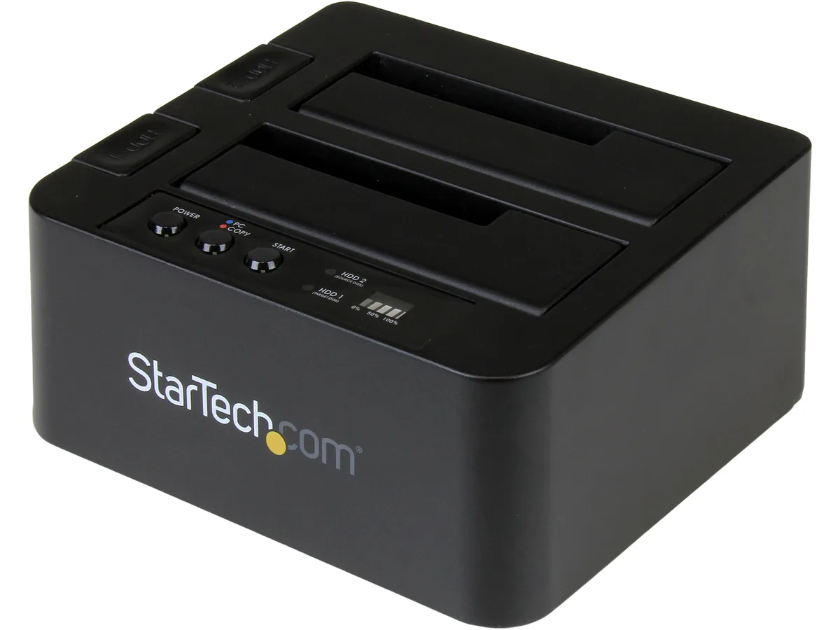 STARTECH STARTECH SDOCK2U313R USB 3.1 10Gbps standalone duplicator dock 2.5 3.5 SATA drive enclosure — 商品写真