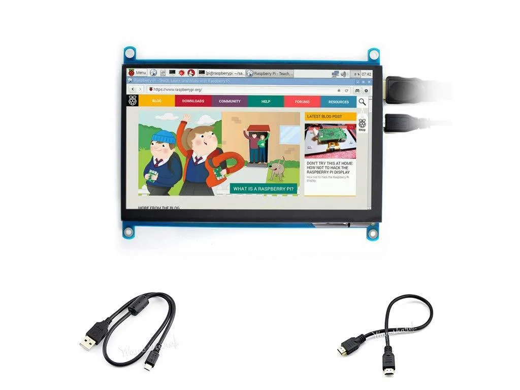 LORDWORLD LORDWORLD 7 inch HDMI LCD (H) 1024x600 IPS Capacitive Touch Display — produktfoto