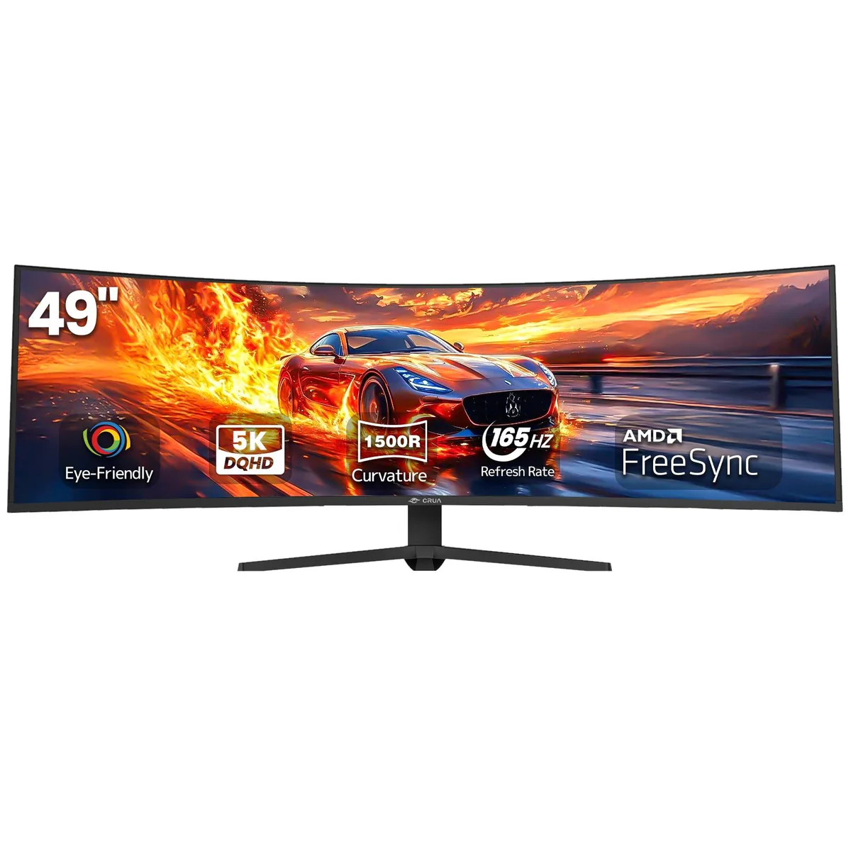 CRUA CRUA 49" Curved Gaming Monitor DQHD 5120x1440 165Hz 1500R 32:9 Black — product photo