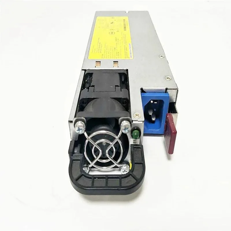Rectangular silver ATX power supply unit with cooling fan and modular cable connectors visible