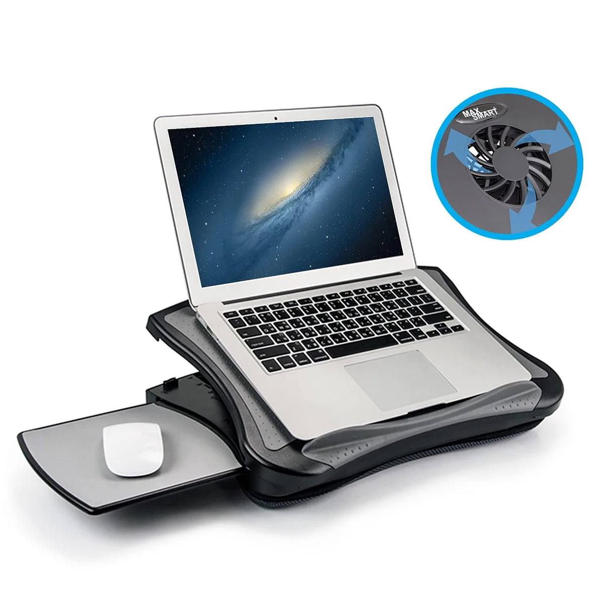  Max MS-LD007P laptop stand with fan, 17.3 in, 1.628 kg — product photo