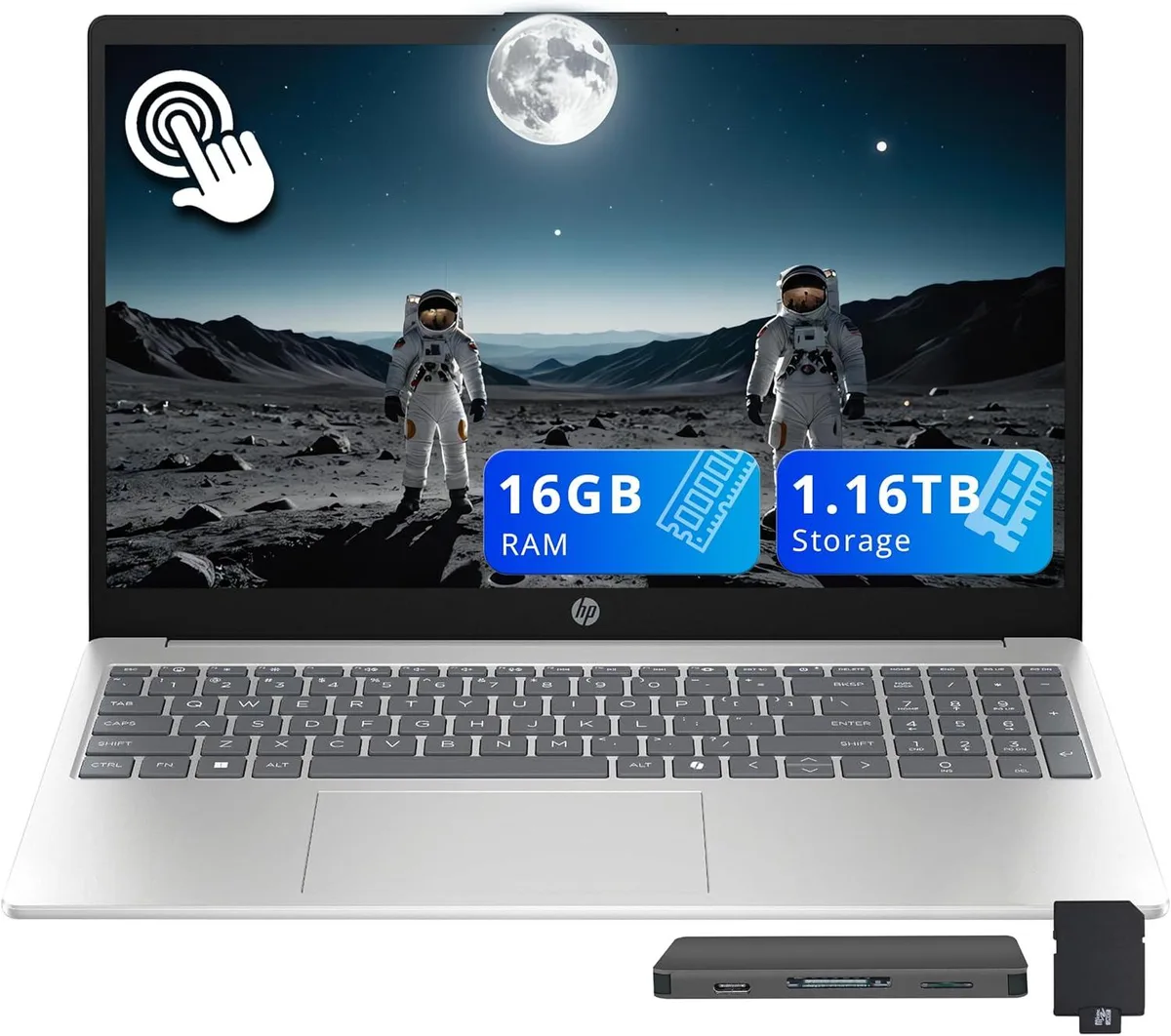 HP HP 15.6" FHD Touchscreen Business Laptop i5-1334U 16GB 1.16TB Silver — 商品照片