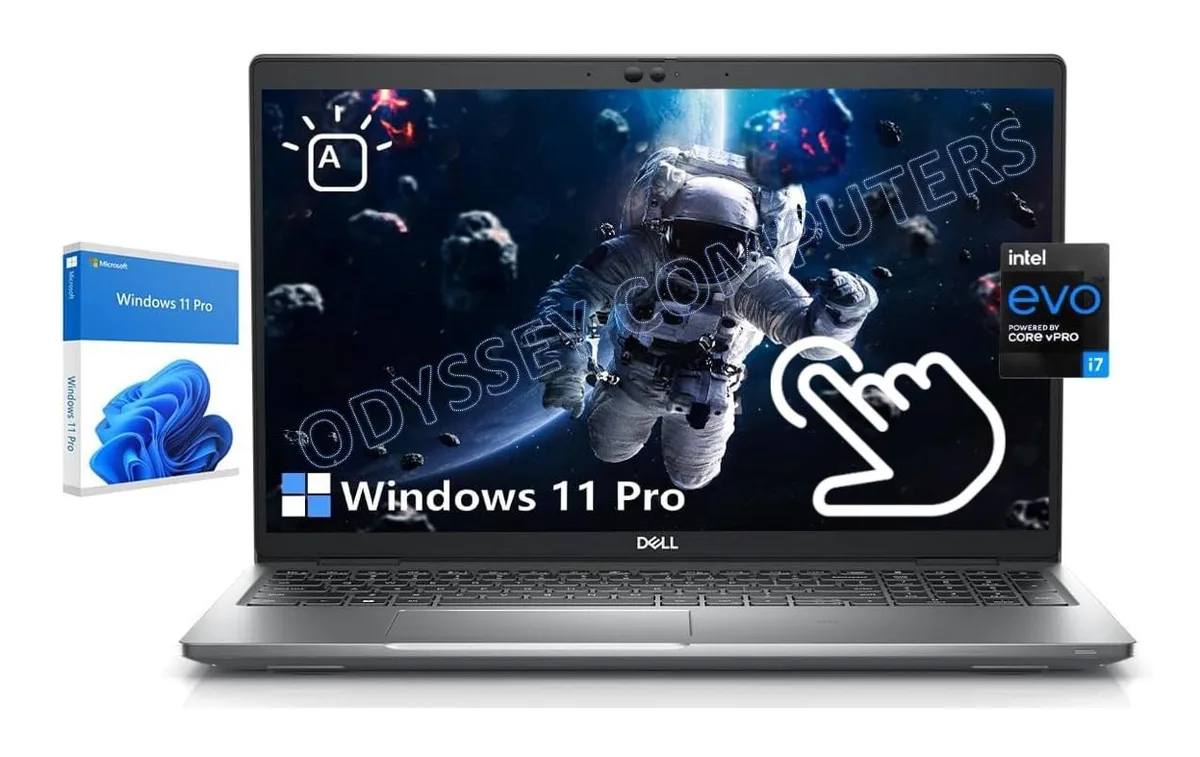 Silver Dell Latitude 5530 15.6 inch touchscreen laptop closed view