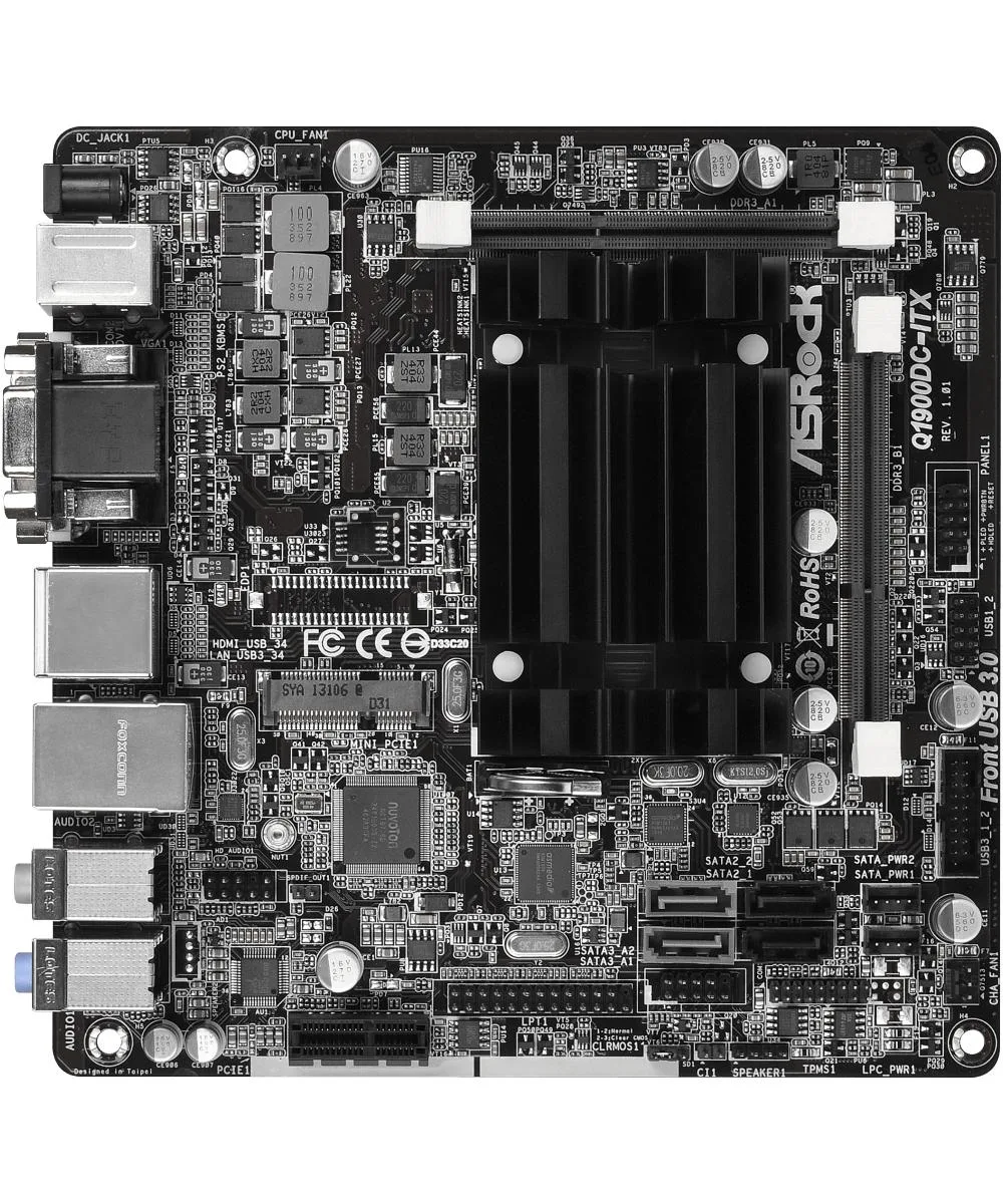 ASRock ASRock Q1900DC-ITX Intel Celeron J1900 embedded solution — 商品写真